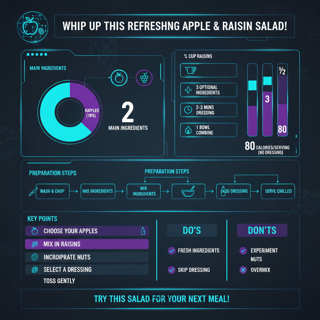 apple and raisin salad recipe - Data Infographic and Statistics