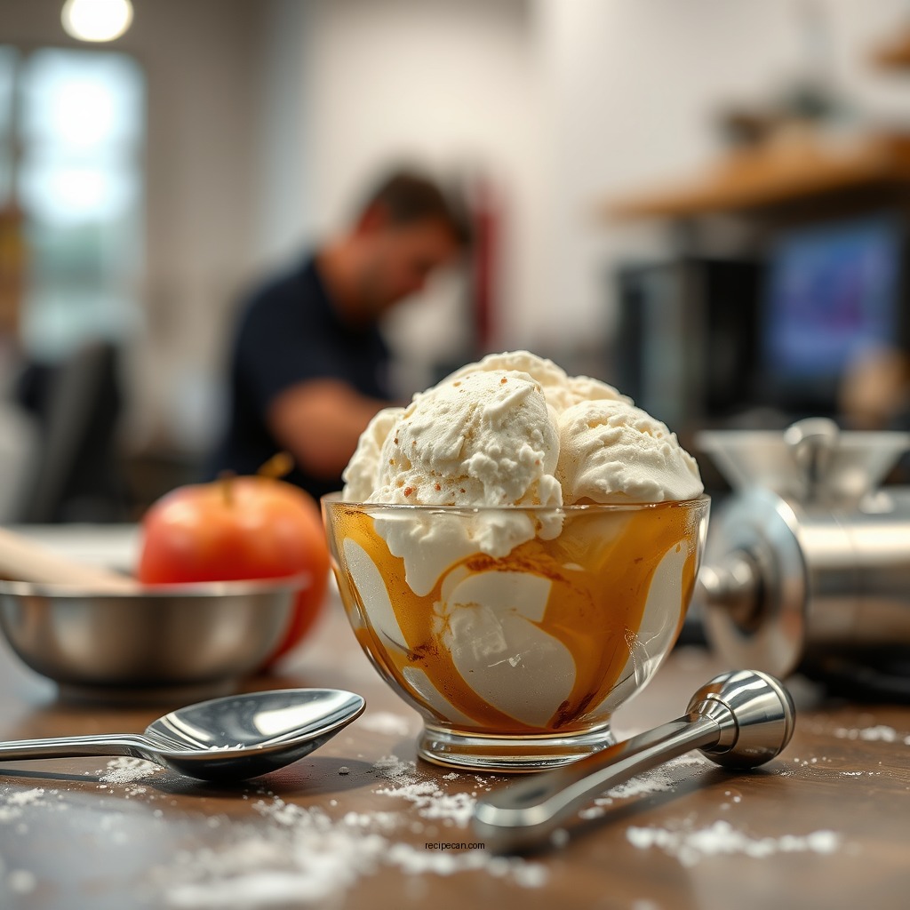 Making the Ice Cream Base - apple cider ice cream recipe