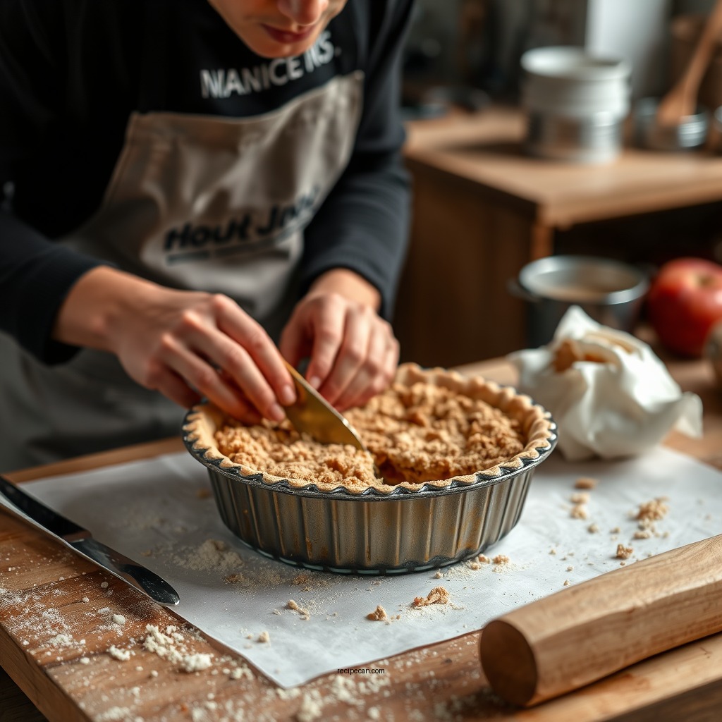 Preparing the Pie Crust - apple crisp pie recipe