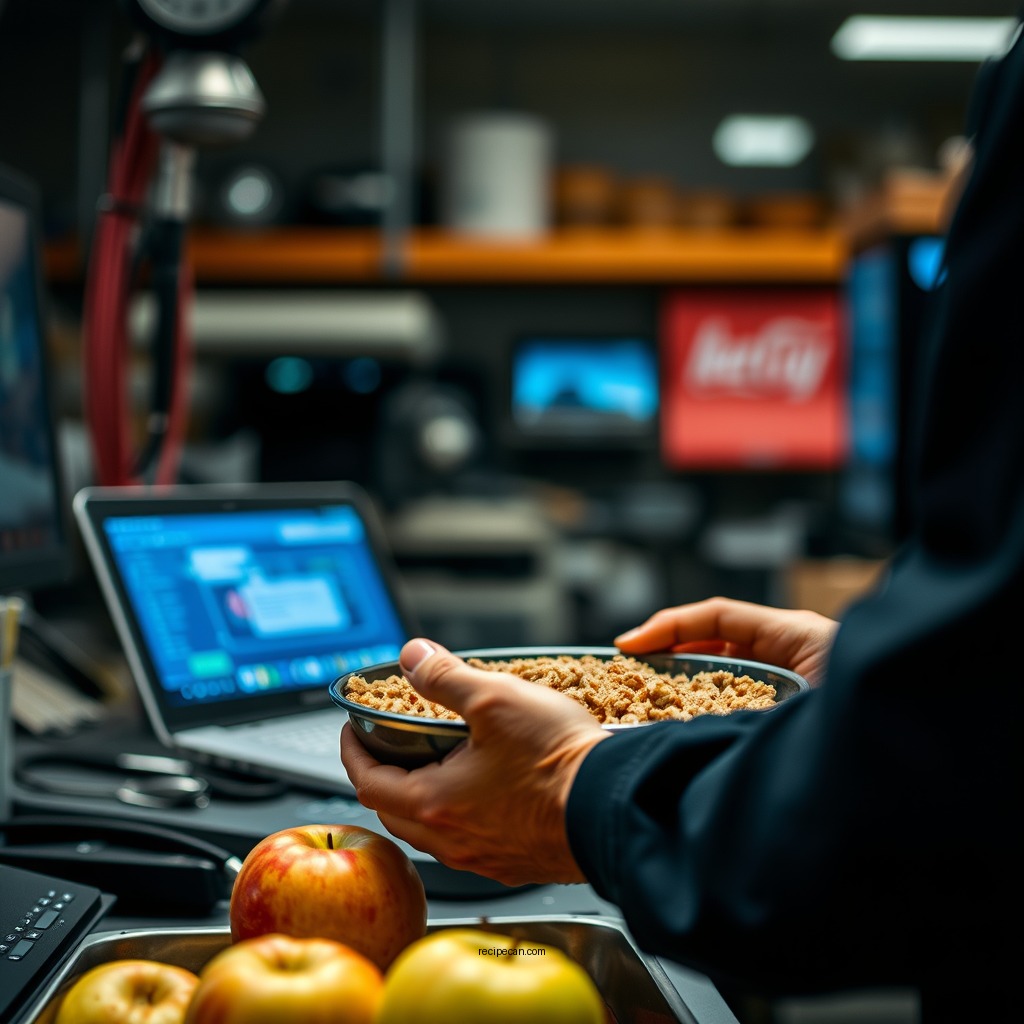Preparing the Apples - apple crisp recipe no oats