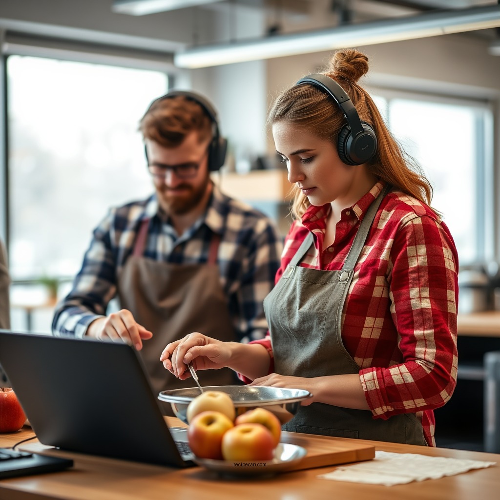 Preparing the Apples - apple crisp recipe with oats