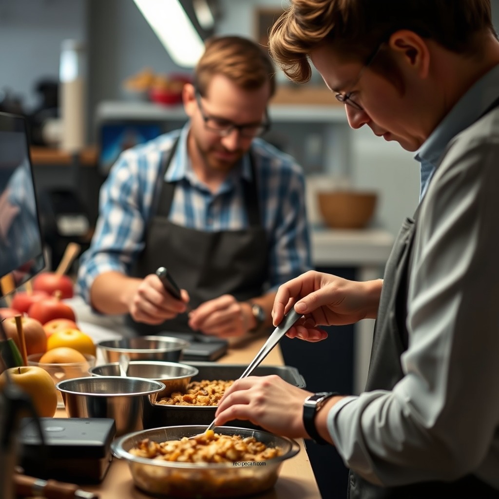 Preparing the Apple Filling - apple crisp recipe without oats