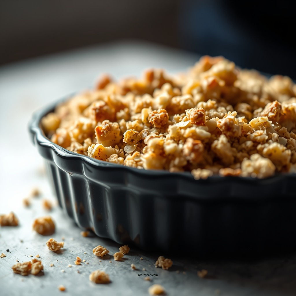 Making the Crisp Topping - apple crisp without oats recipe