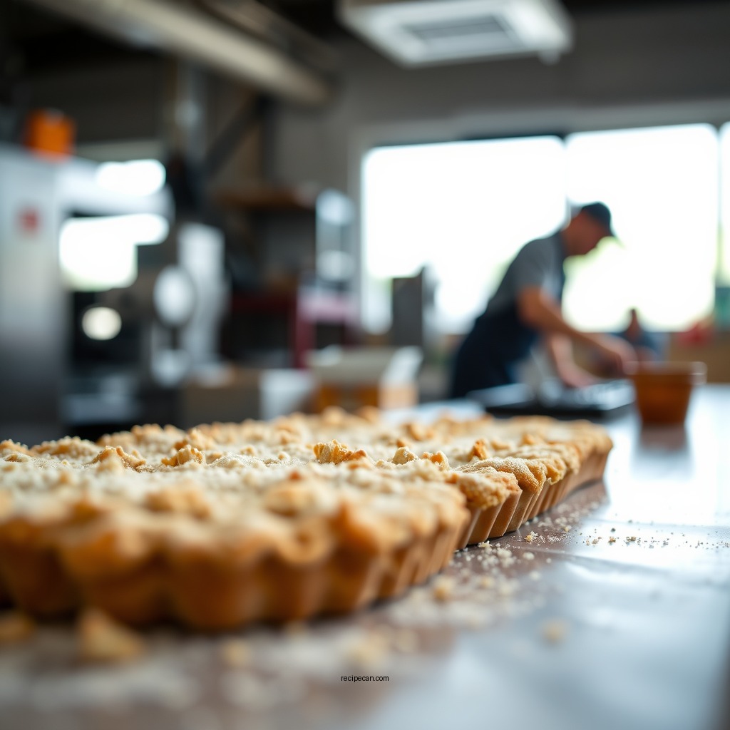 Making the Filling - apple crumb pie recipe