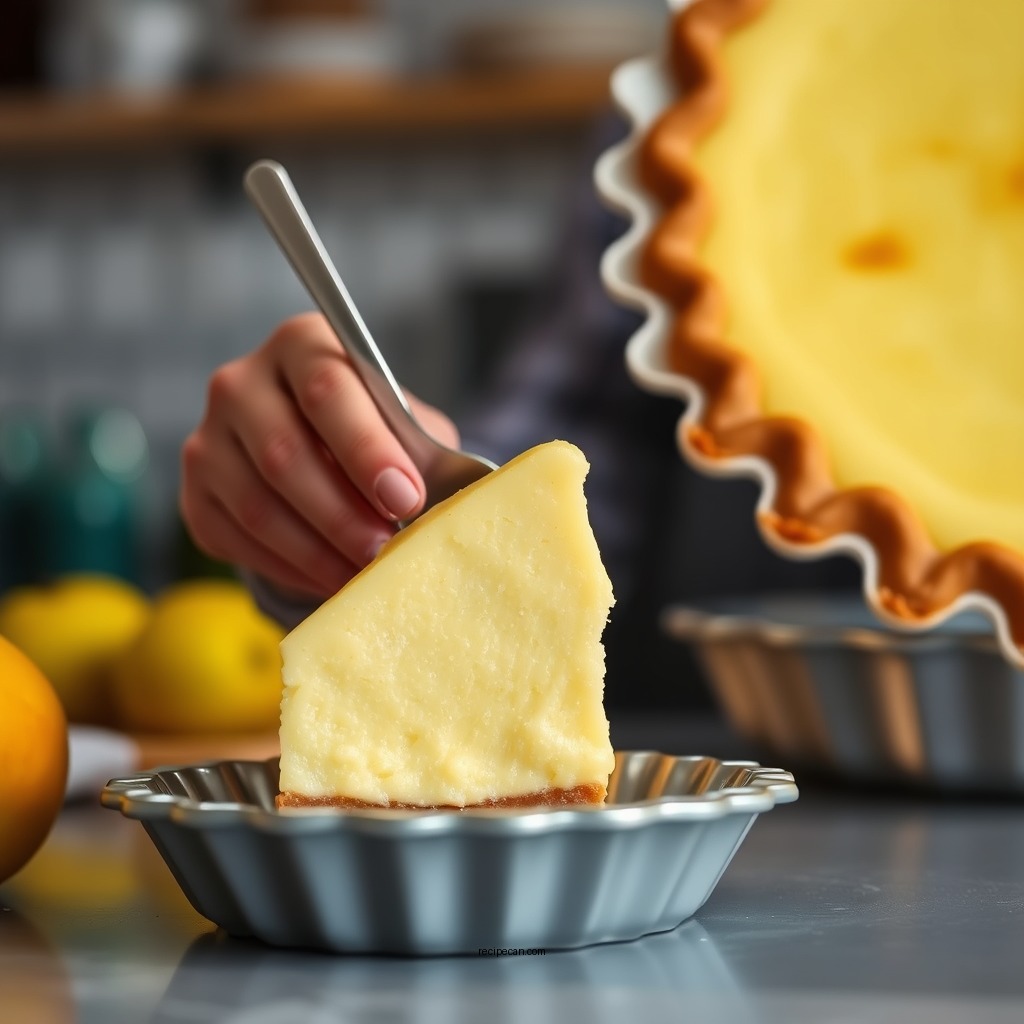 Making the Custard Filling - apple custard pie recipe