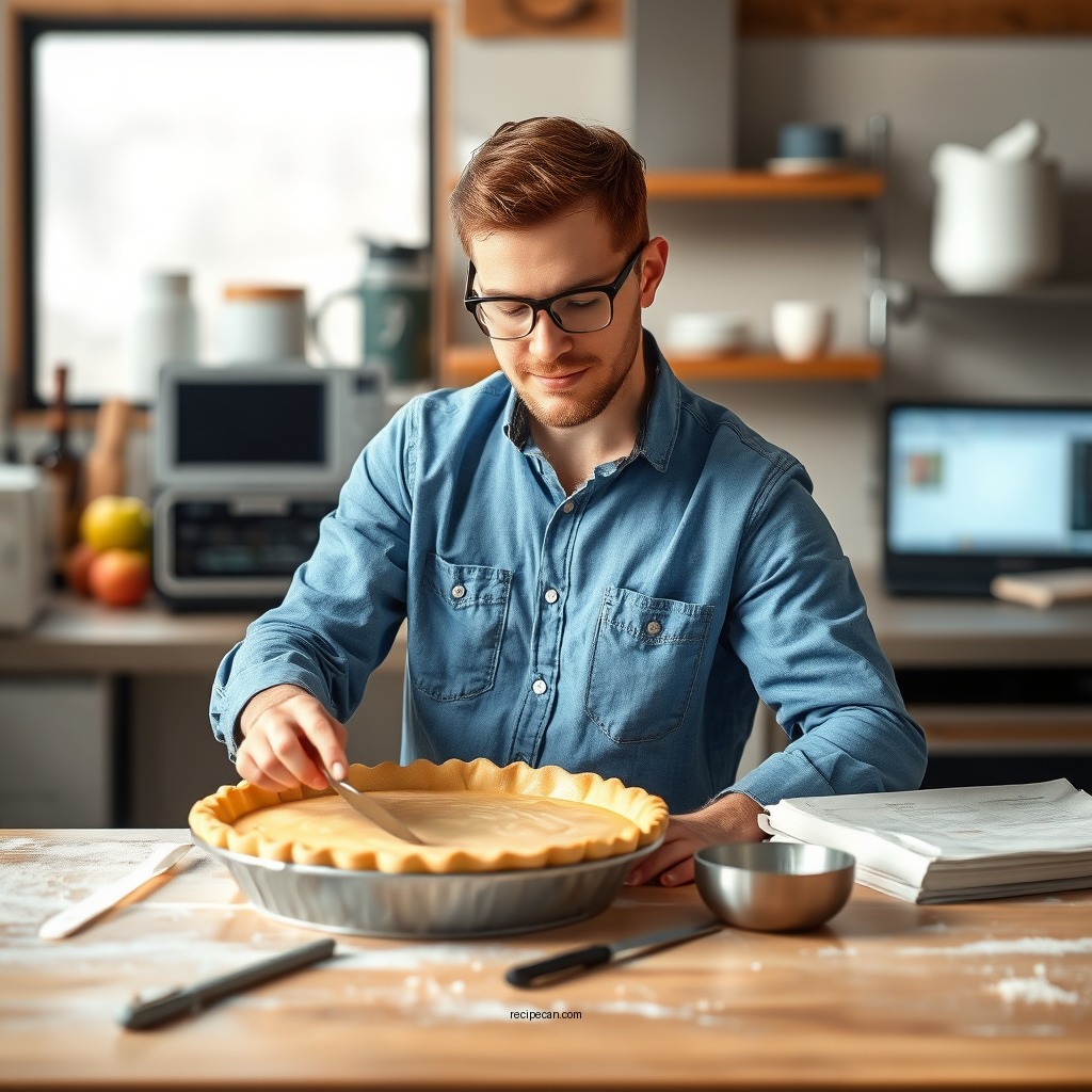 Preparing the Pie Crust - apple custard pie recipe