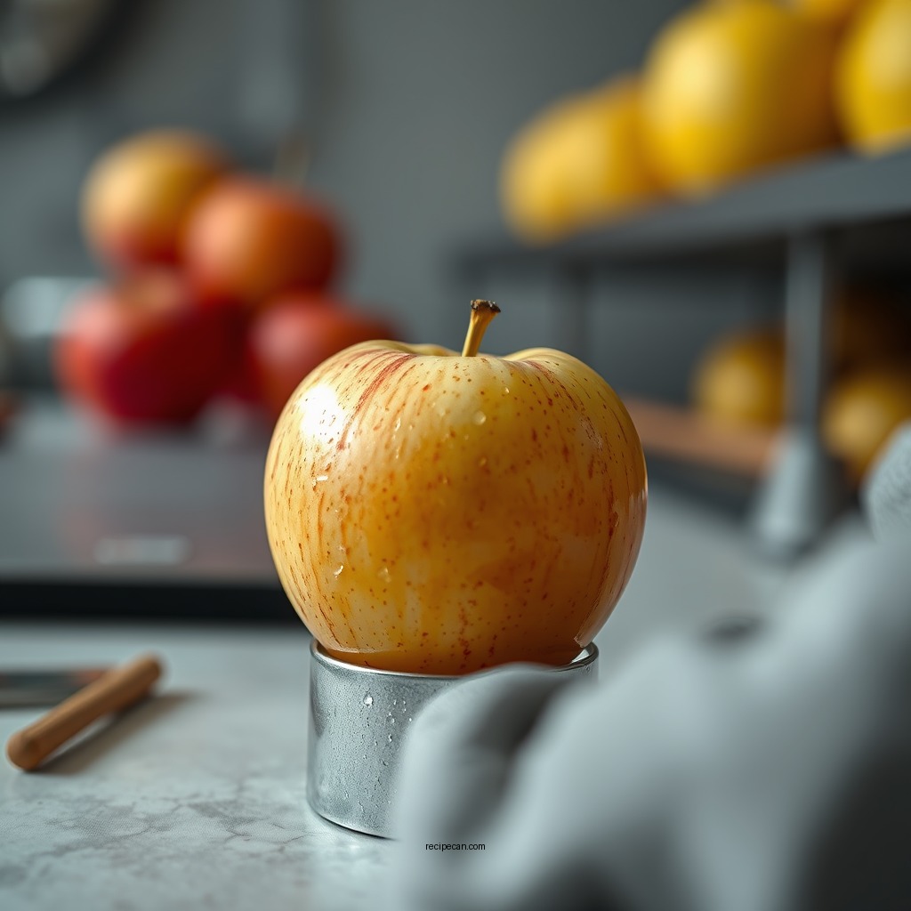 Preparing the Apples - apple custard recipe