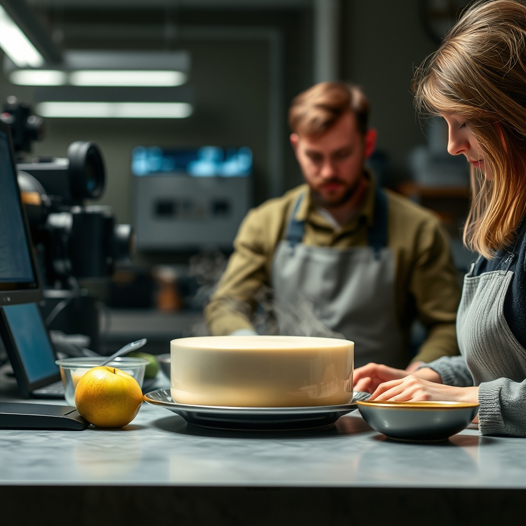 Preparing the Custard Base - apple custard recipe