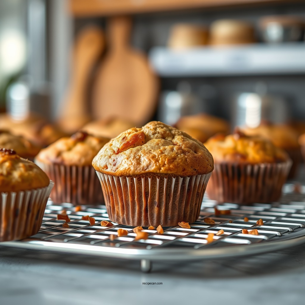 Baking the Muffins - apple muffin recipe