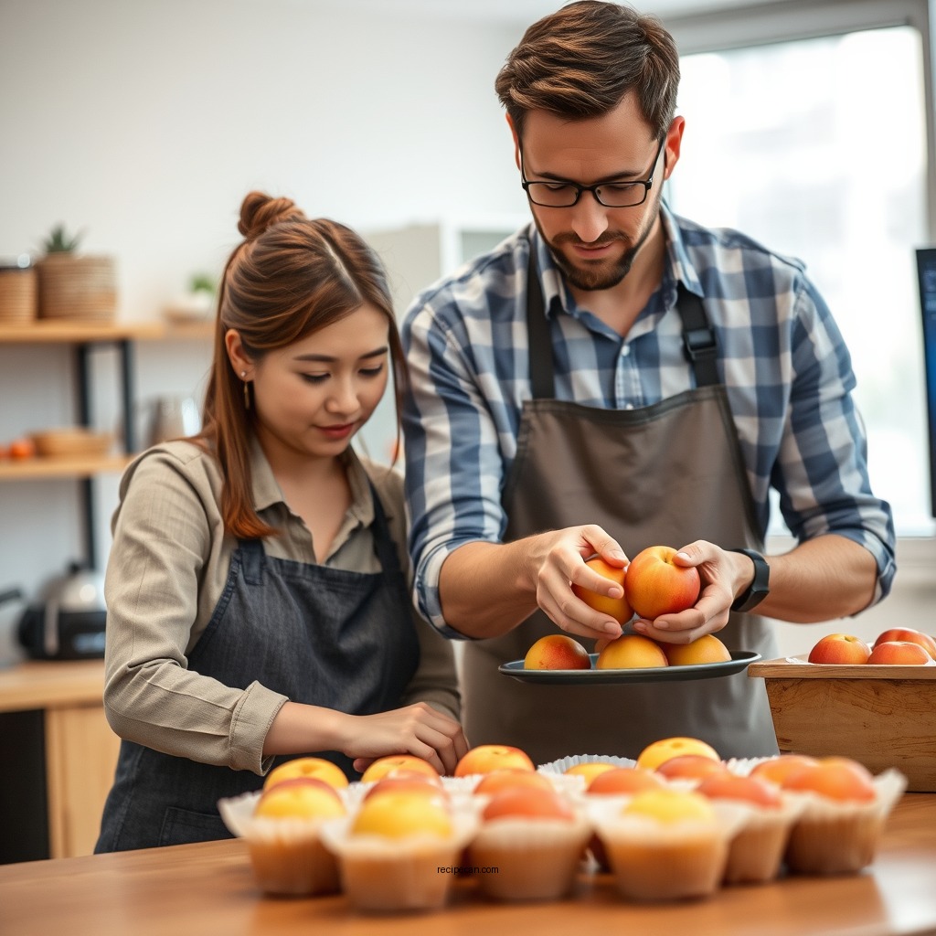 Preparing the Apples - apple muffins recipe