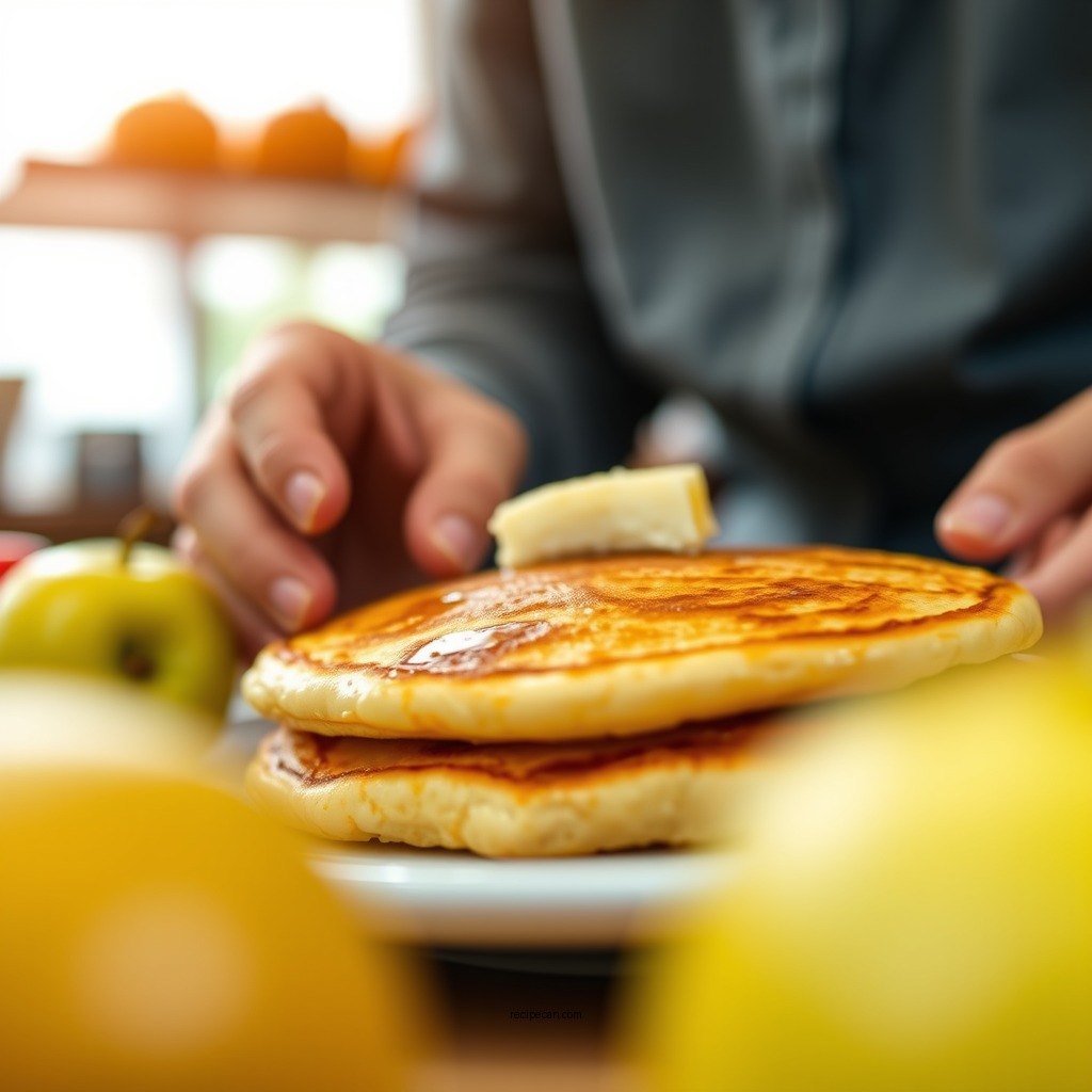 Making the Pancake Batter - apple pancakes recipe