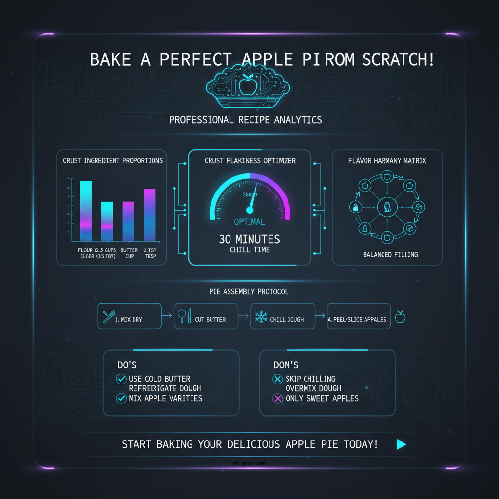 apple pie recipe from scratch - Data Infographic and Statistics