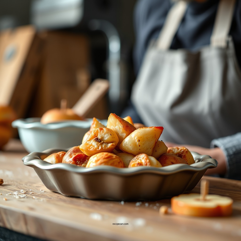Making the Apple Filling - apple pie recipe from scratch