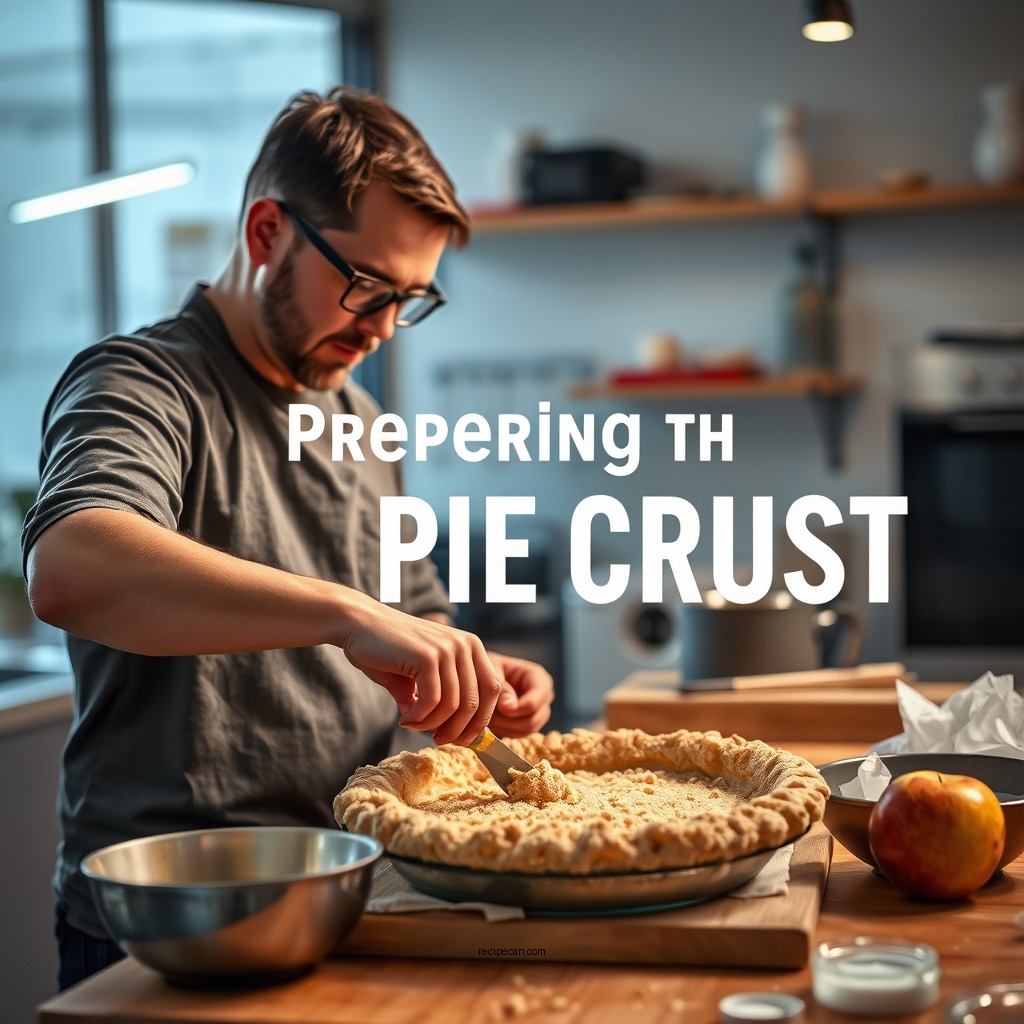 Preparing the Pie Crust - apple pie recipe with crumb topping