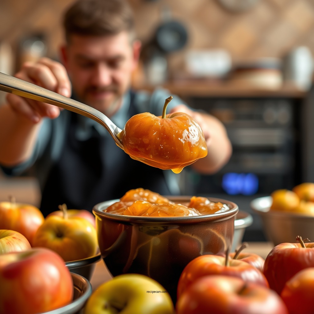 Cooking the Apples - apple sauce recipe