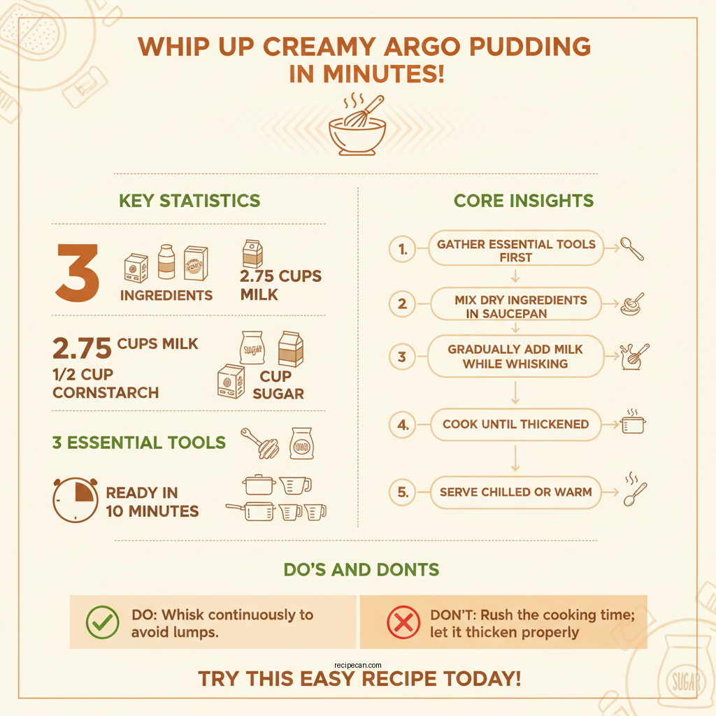 argo cornstarch pudding recipe - Data Infographic and Statistics
