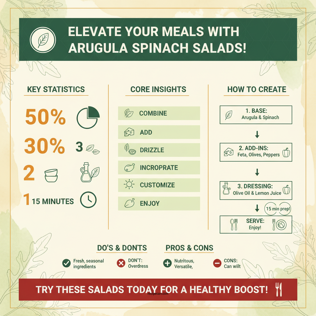 arugula spinach salad recipes - Data Infographic and Statistics
