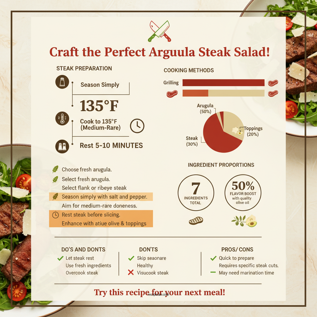 arugula steak salad recipe - Data Infographic and Statistics