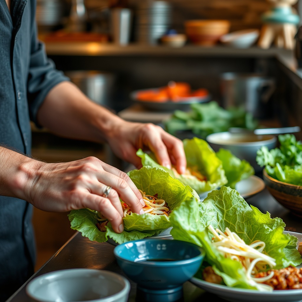 Preparation Steps - asian chicken lettuce wraps recipe