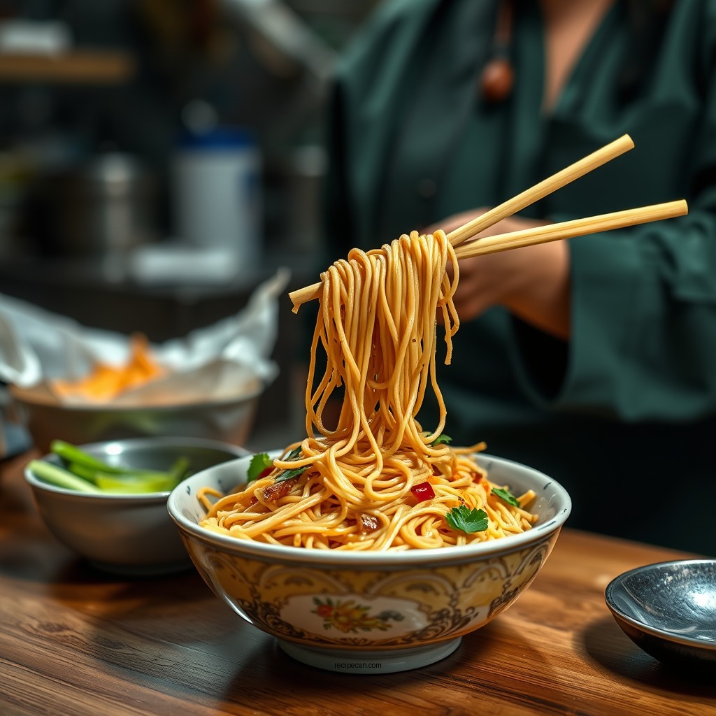 Preparing the Ramen Noodles - asian coleslaw recipe ramen noodles