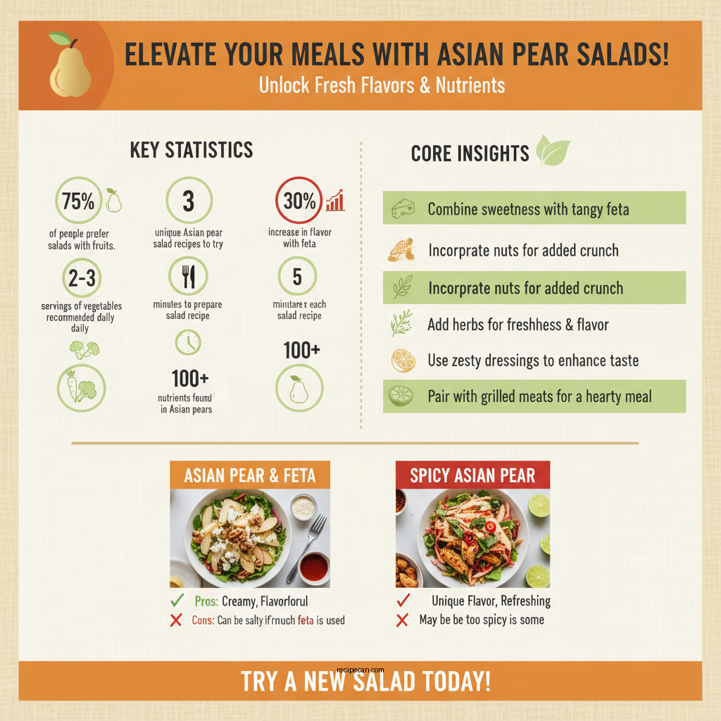 asian pear salad recipes - Data Infographic and Statistics