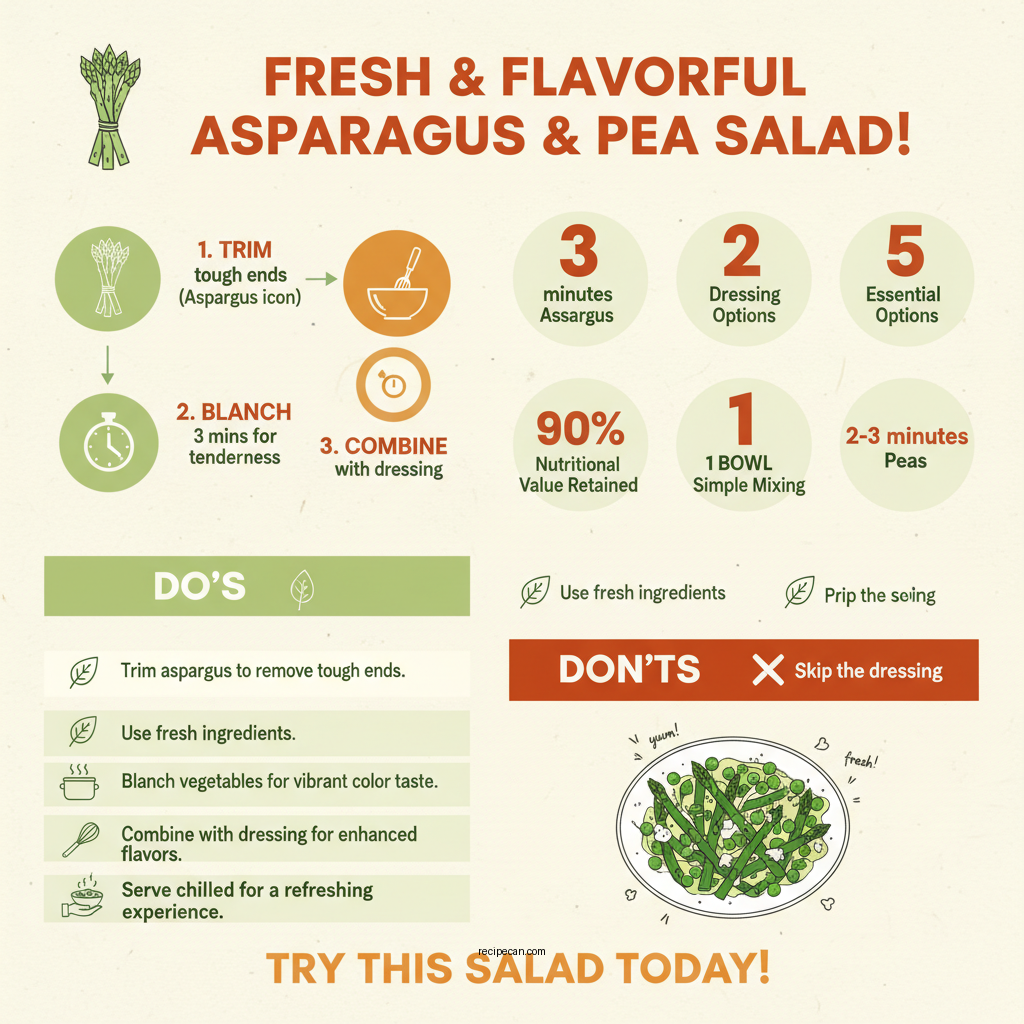 asparagus and pea salad recipe - Data Infographic and Statistics