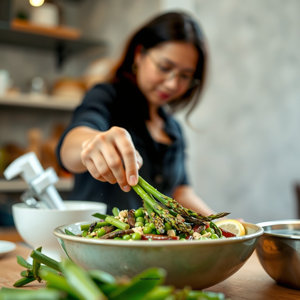 Preparation Steps - asparagus and pea salad recipe