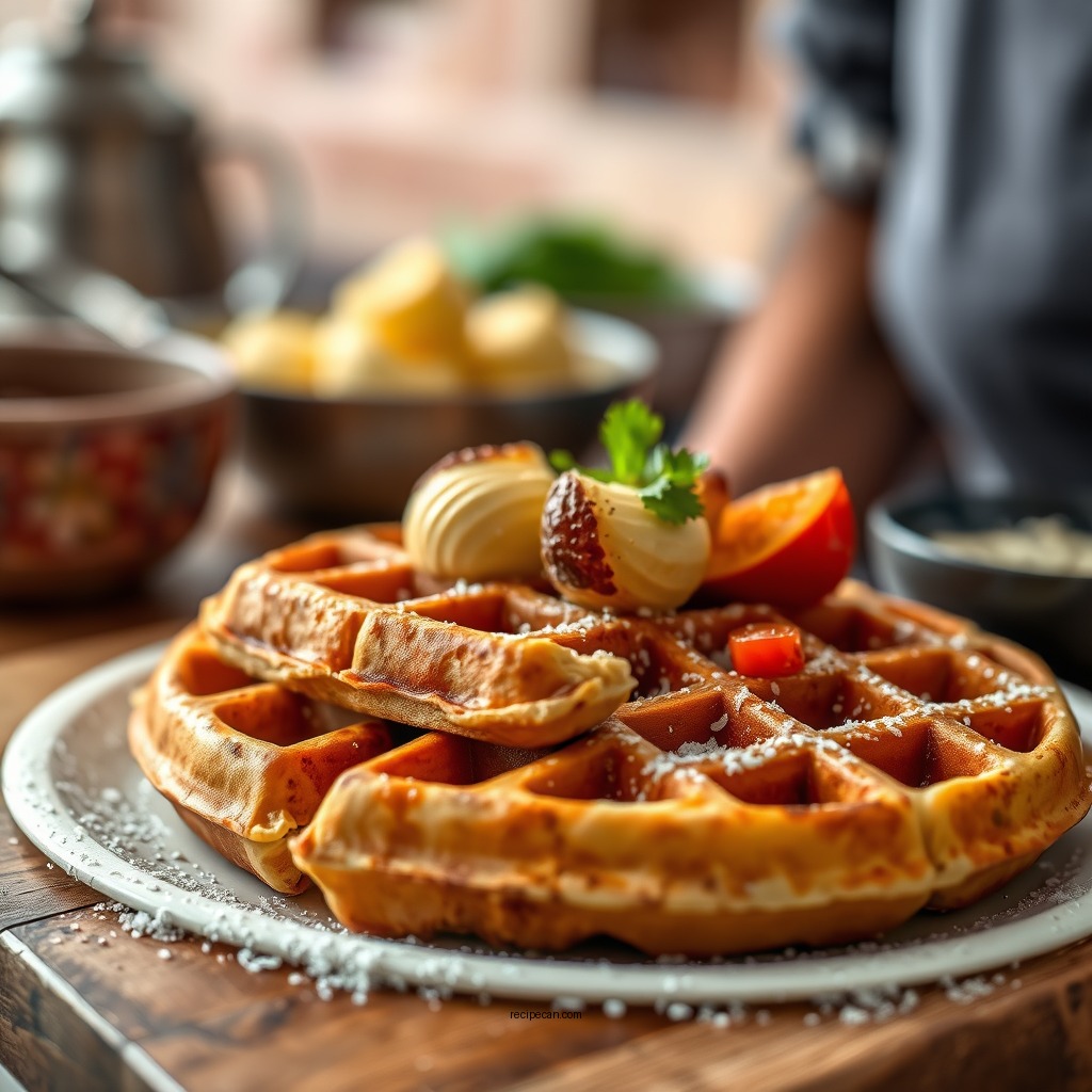 Cooking the Waffles - authentic brussels waffle recipe