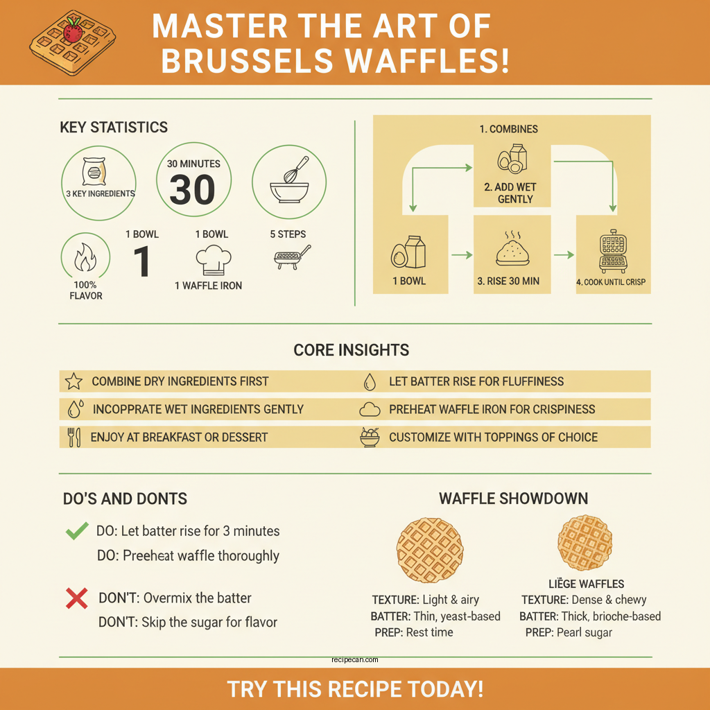 authentic brussels waffle recipe - Data Infographic and Statistics