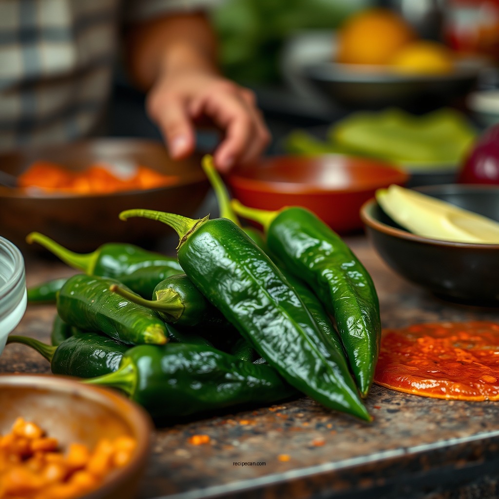 Preparing the Chiles - authentic enchilada sauce recipe