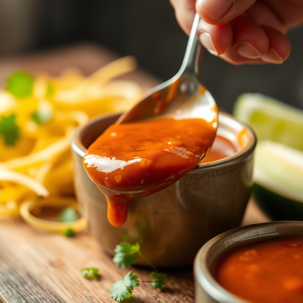 Blending the Sauce - authentic mexican enchilada sauce recipe