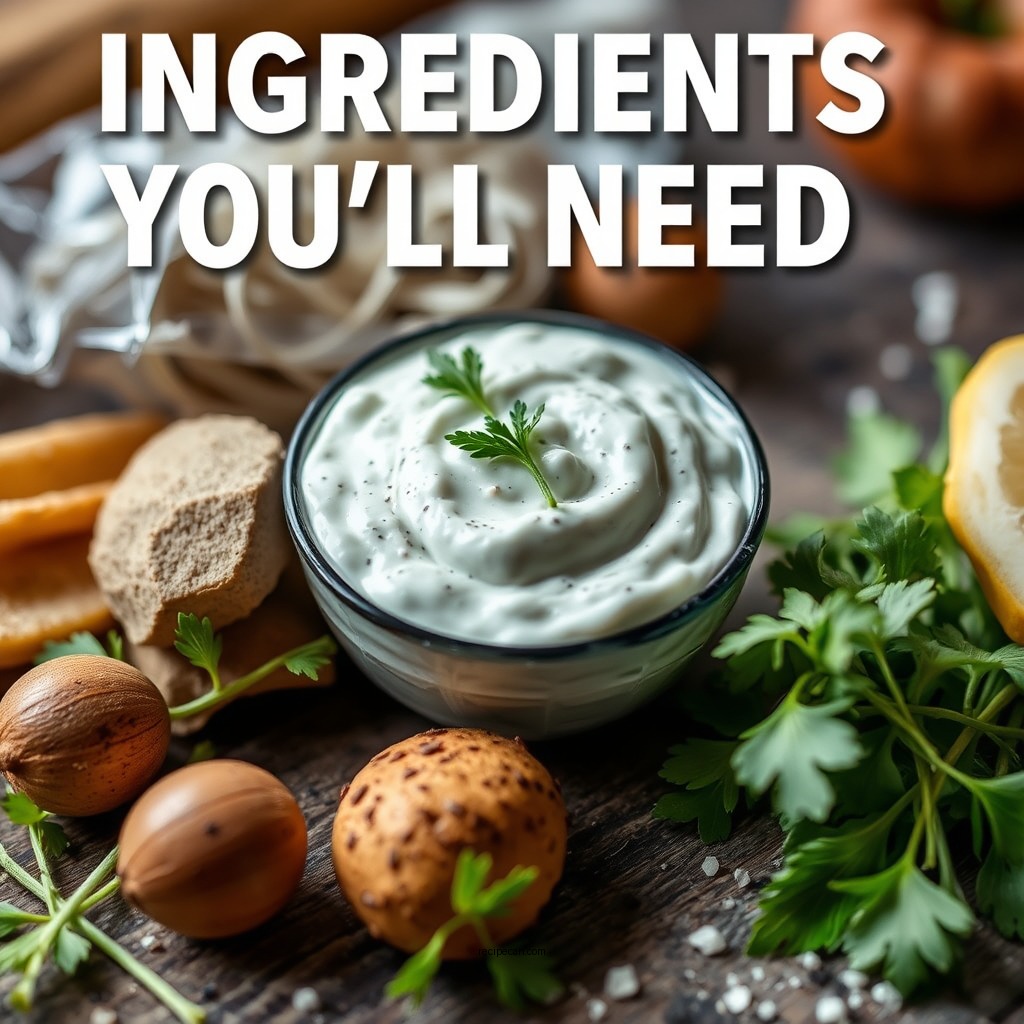 Ingredients You’ll Need - authentic tzatziki sauce recipe