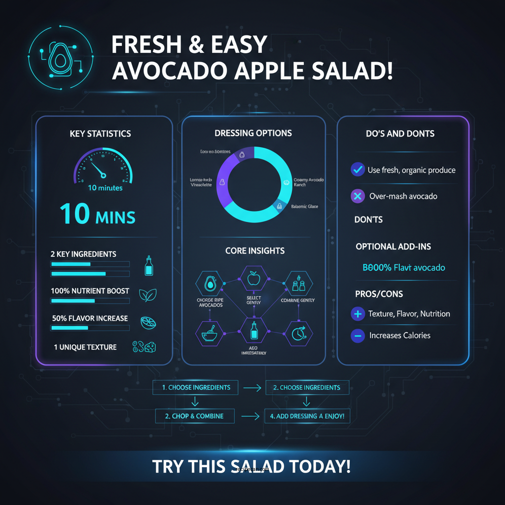avocado apple salad recipe - Data Infographic and Statistics