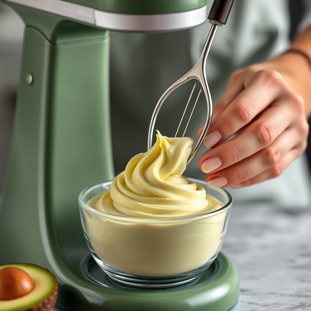 Mixing the Mousse - avocado mousse recipe