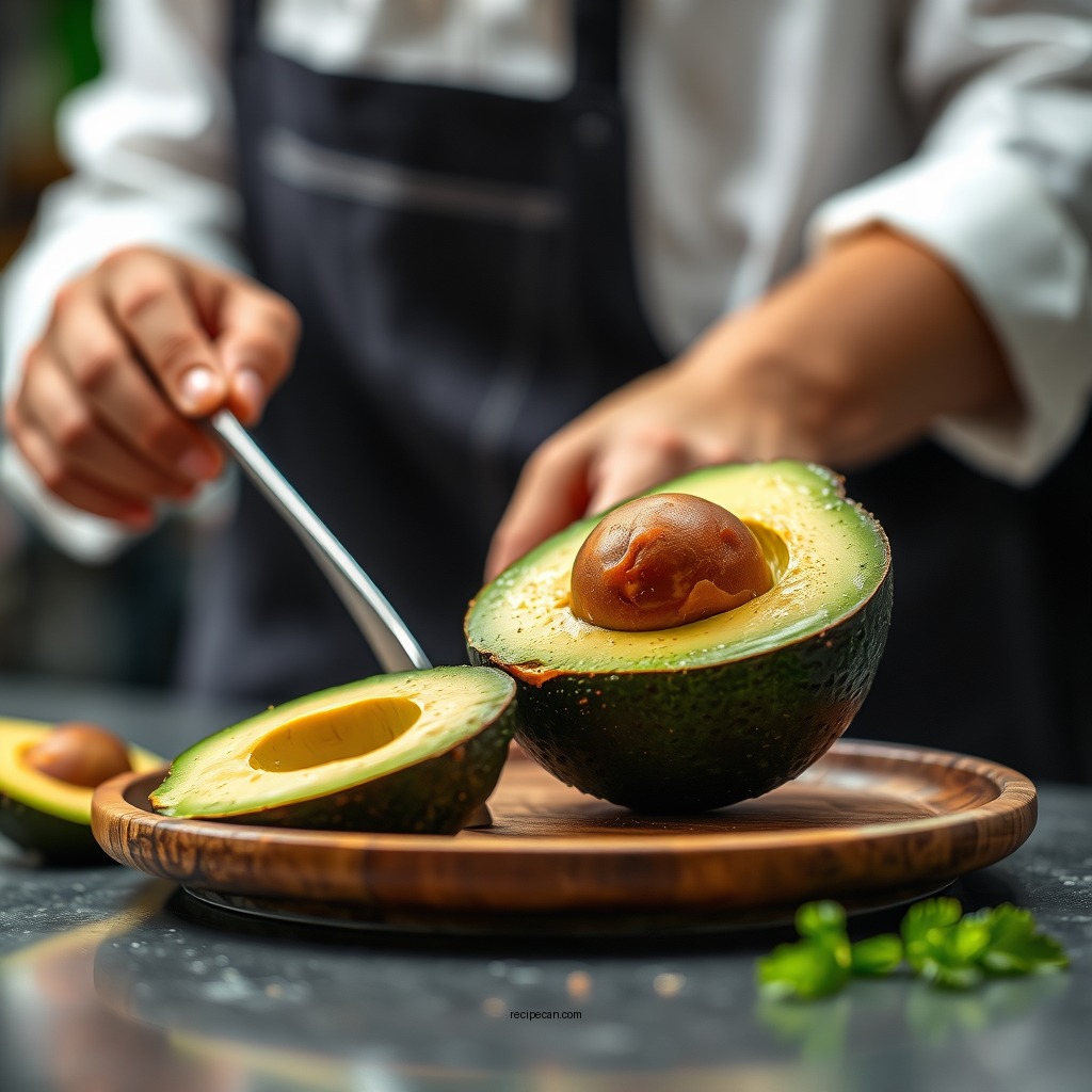 Preparing the Avocados - avocado mousse recipe
