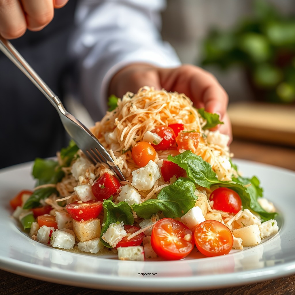 Assembling the Salad - bacalao salad recipe italian