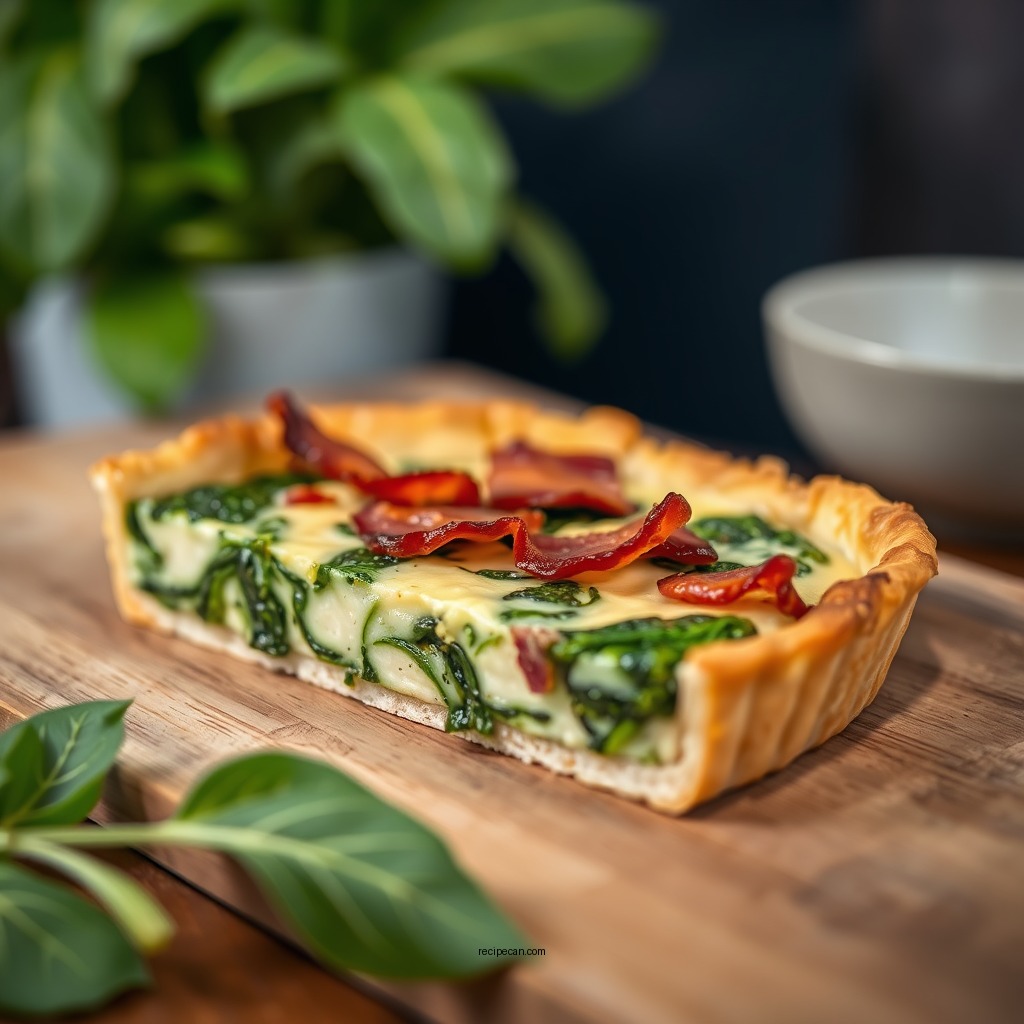 Spinach and Bacon Tart - bacon savoury tart recipes