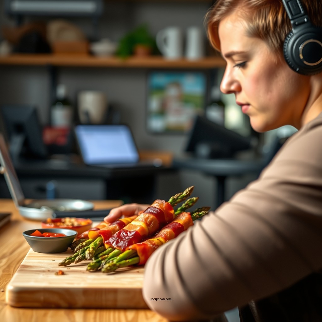 Sweet and Spicy Bacon Wrapped Asparagus - bacon wrapped asparagus recipes