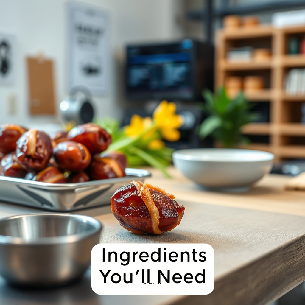 Ingredients You’ll Need - bacon wrapped date recipe