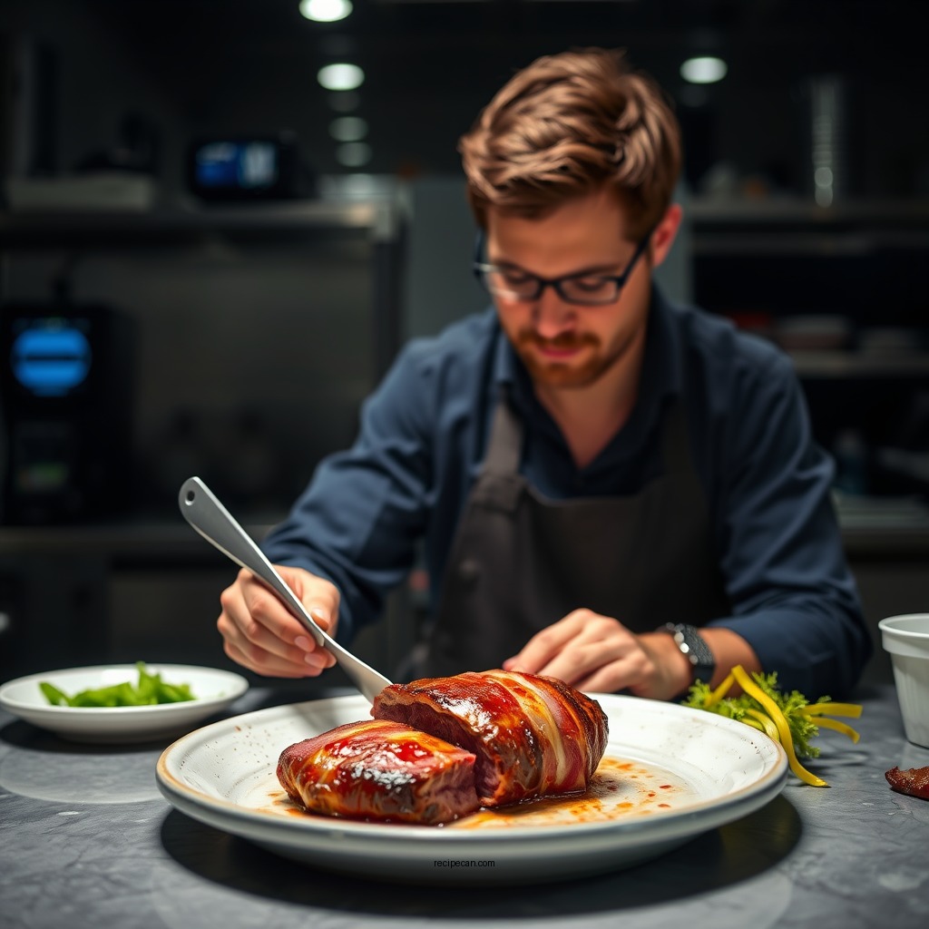 Preparing the Filet Mignon - bacon wrapped filet mignon recipe