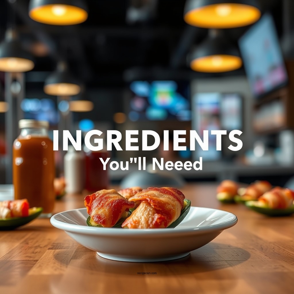 Ingredients You'll Need - bacon wrapped jalapeno popper recipe