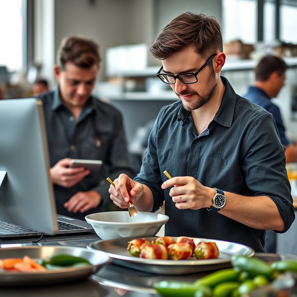 Preparing the Jalapenos - bacon wrapped jalapeno poppers recipe