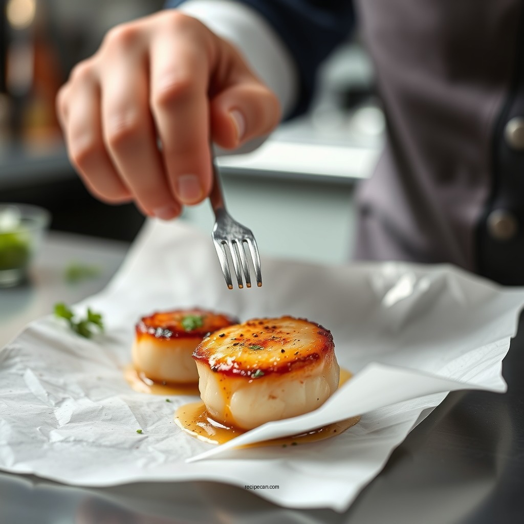 Preparing the Scallops - bacon wrapped scallops recipe