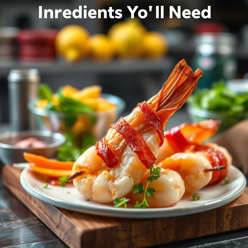 Ingredients You'll Need - bacon wrapped shrimp recipe