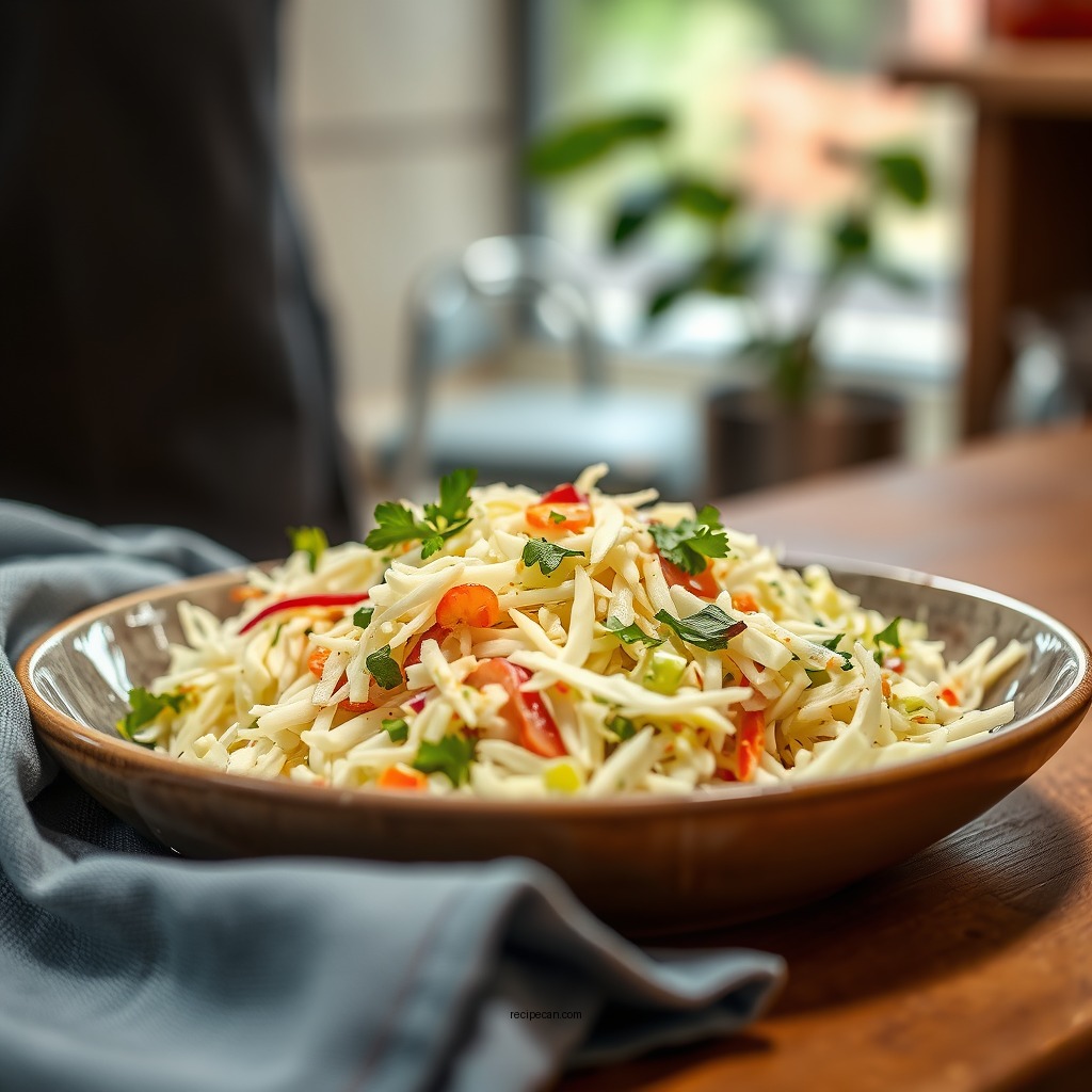 Quick and Easy Coleslaw Salad - bagged coleslaw mix recipes