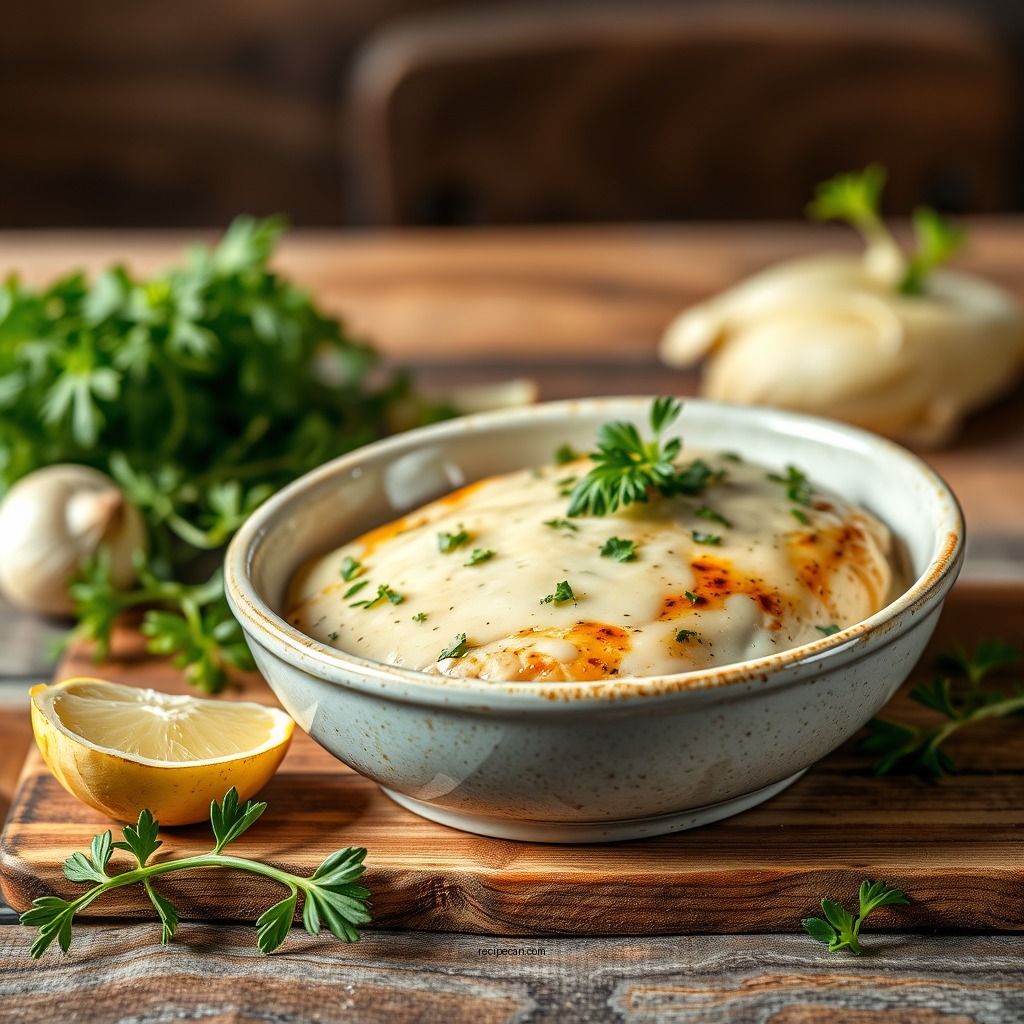 Classic Garlic Herb Sauce - baked chicken breast recipes with sauce