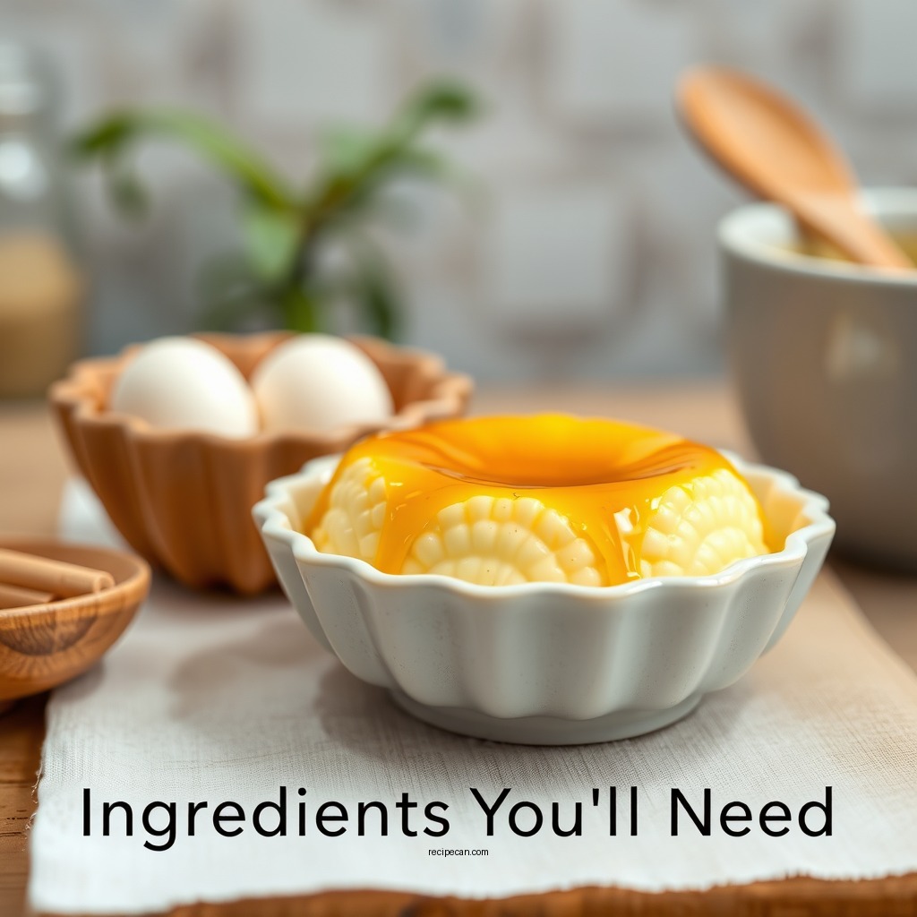 Ingredients You'll Need - baked egg custard recipe