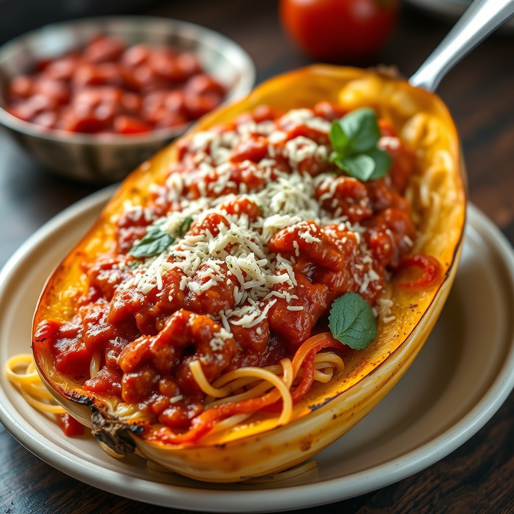 Classic Baked Spaghetti Squash with Marinara - baked spaghetti squash recipes