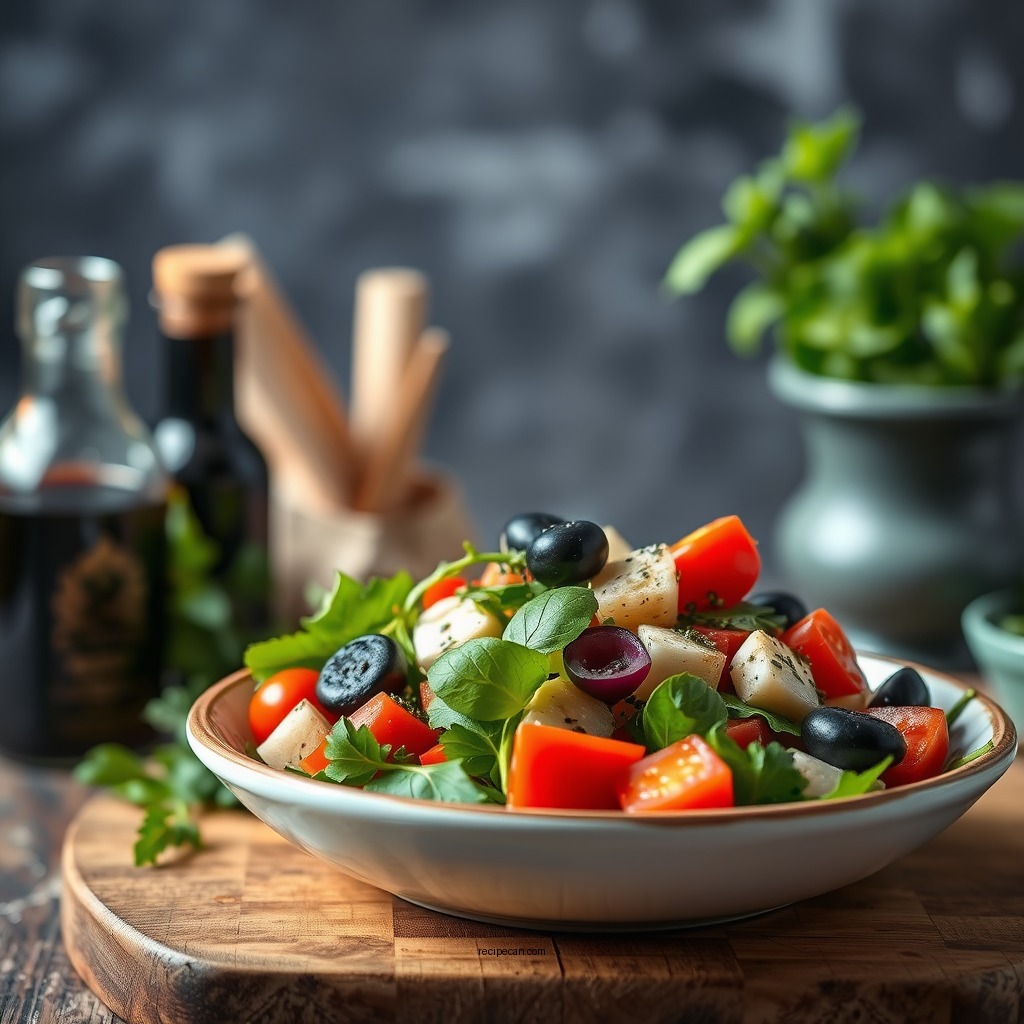 Ingredients for Balsamic Mediterranean Salad - balsamic mediterranean salad recipe
