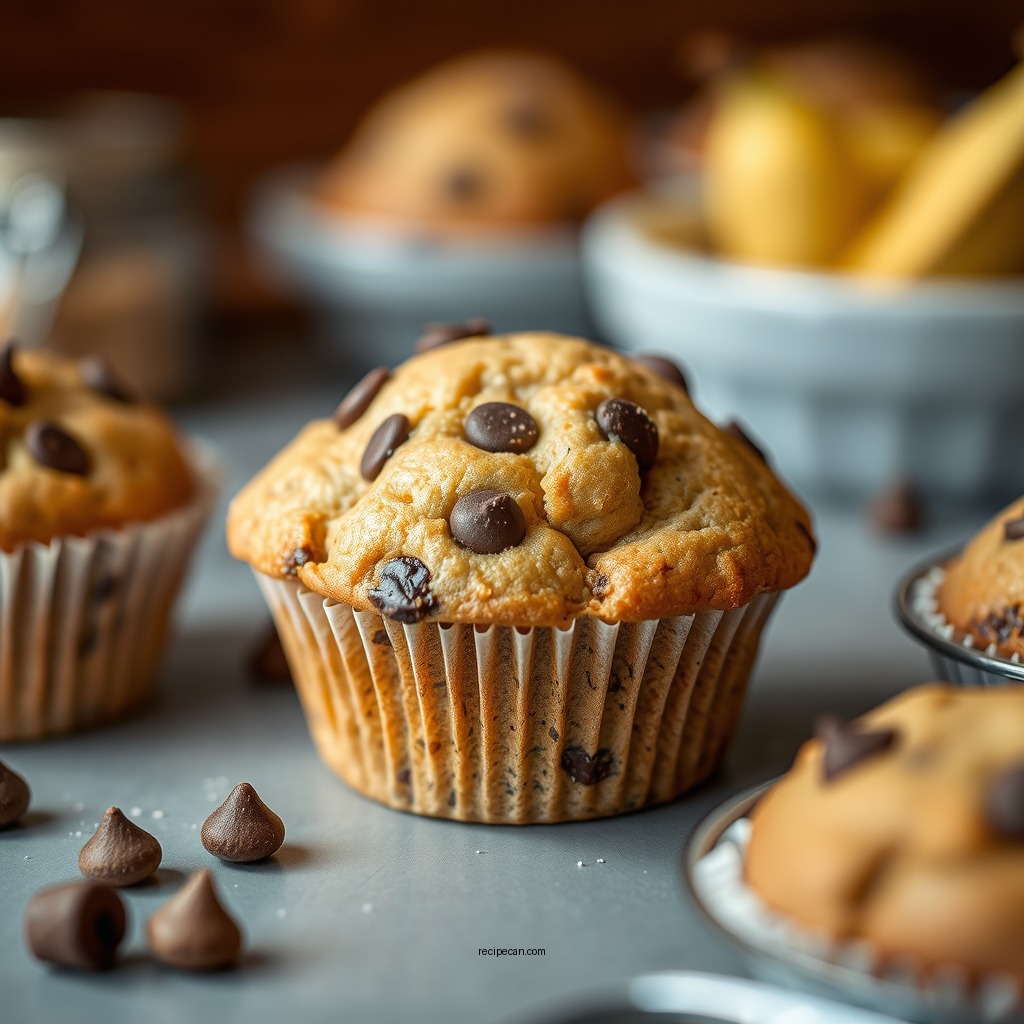 Baking Instructions - banana and choc chip muffin recipe